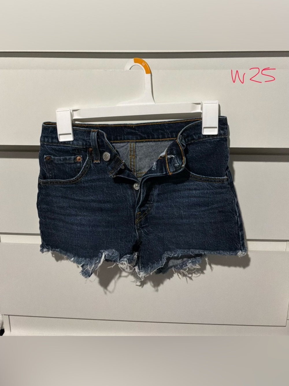 Women’s Dark Blue Denim Cutoff Shorts